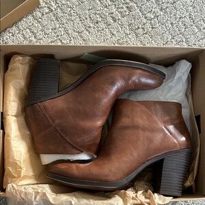 Brown Leather Ankle Boots